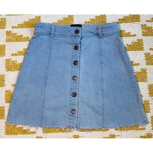 Courtshop Size XS Denim A-Line Mini Skirt